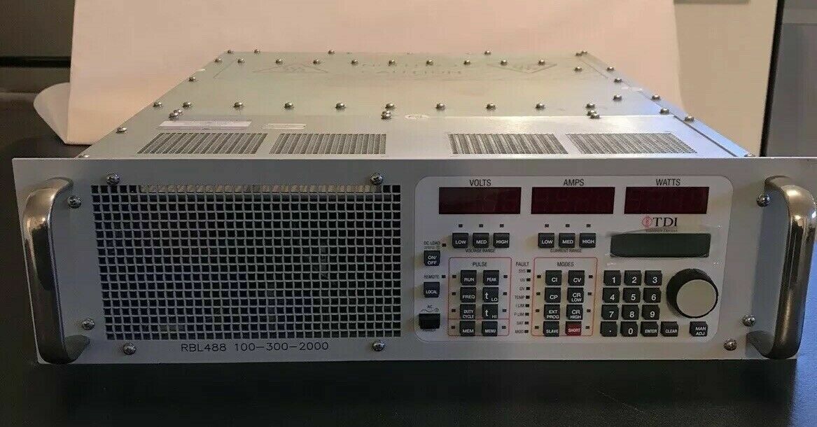 TDI Dynaload RBL488 100-300-2000 DC Electronic Load w/GPIB 100% guaranteed! TDI Dynaload RBL488 100-300-2000 DC Electronic Load w/GPIB 100% guaranteed!